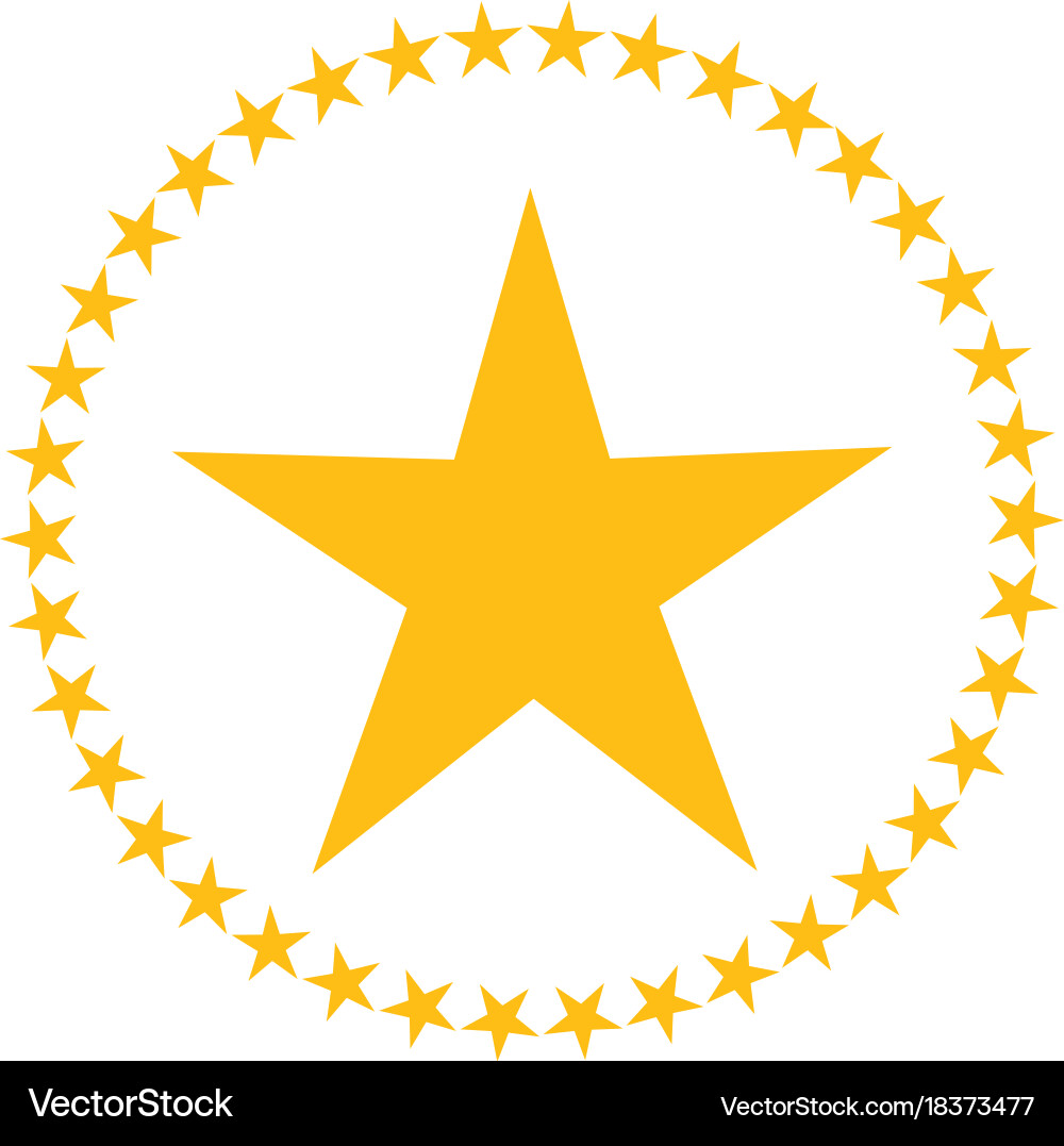 Star Border Frame Icon vector image