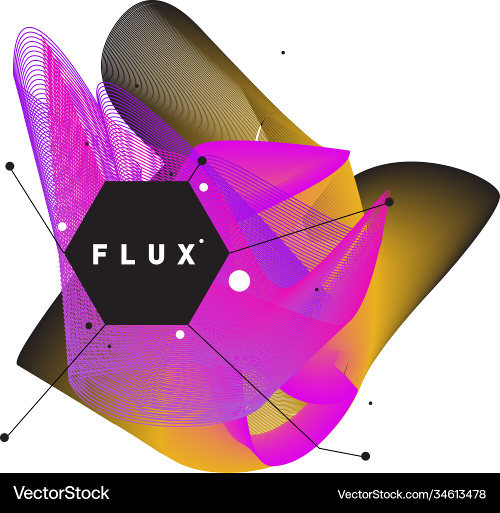 3d colorful wave background dynamic flux effect 3d colorful wave background dynamic flux effect vector image