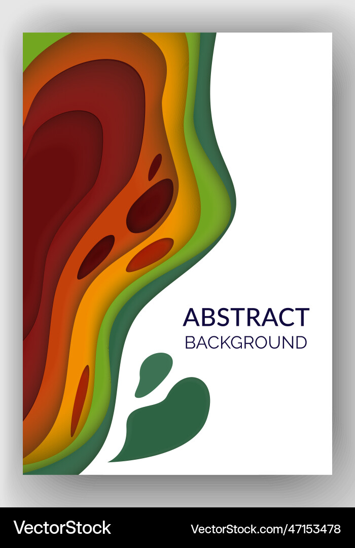 Abstract background with color waves paper art Abstract background with color waves paper art vector image
