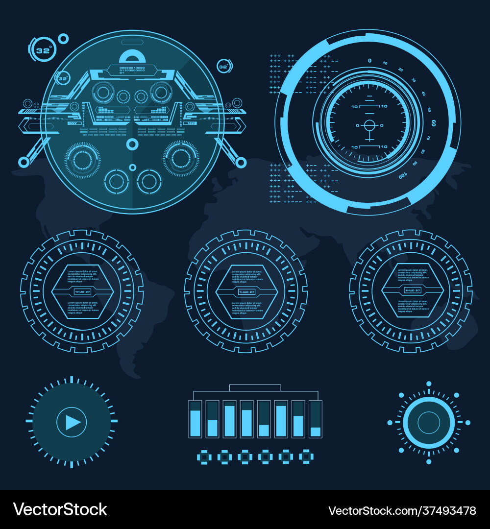 Background with futuristic user interface design Background with futuristic user interface design vector image