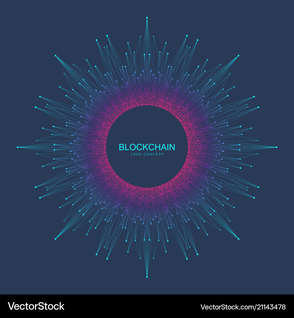 Blockchain Data Network Icon vector image