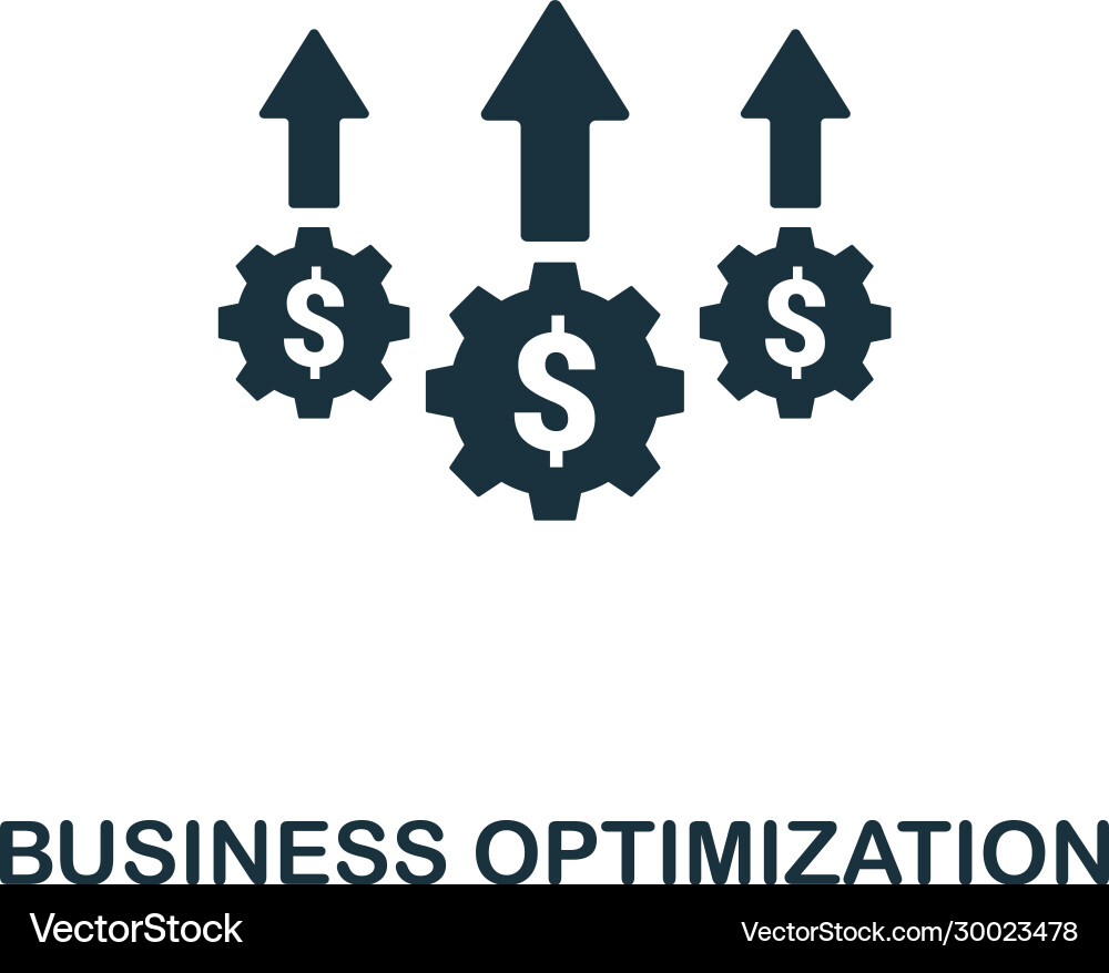 Business optimization icon simple element from Business optimization icon simple element from vector image