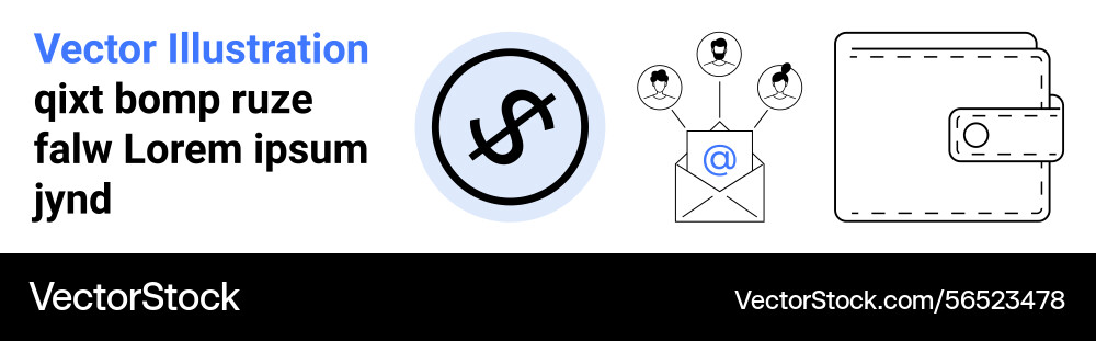 Digital finance concepts with email notifications Digital finance concepts with email notifications vector image