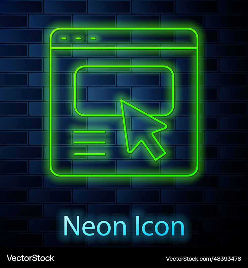 Glowing neon line ui or ux design icon isolated Glowing neon line ui or ux design icon isolated Vector Image