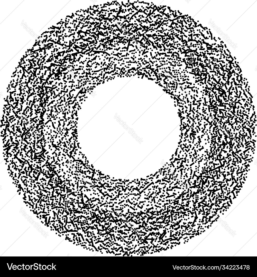 Grayscale random squares in circle formation Grayscale random squares in circle formation vector image