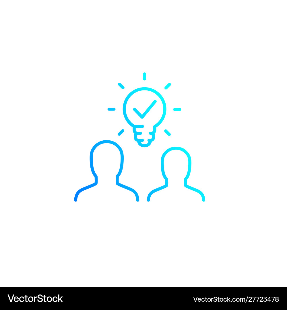 Idea Spark Line Icon Vector Image