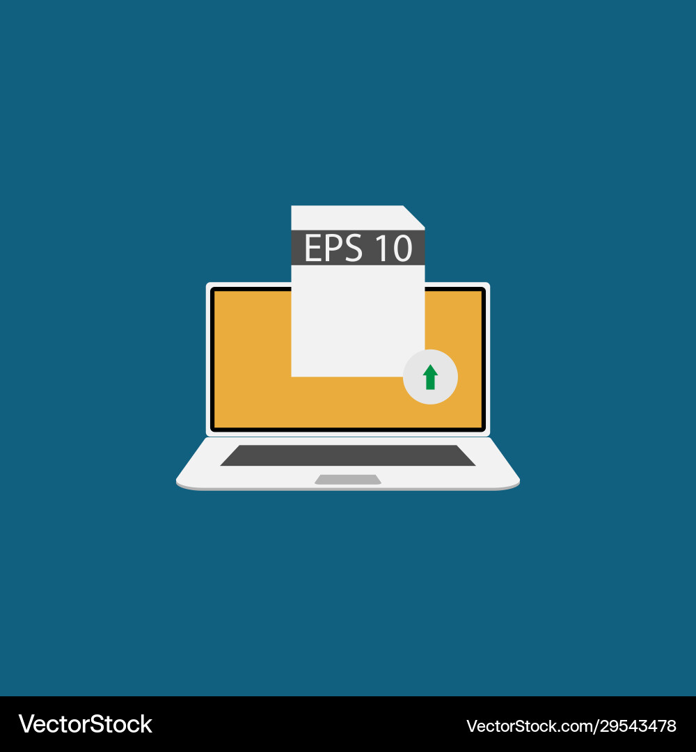 Image a laptop with export eps files Image a laptop with export eps files vector image