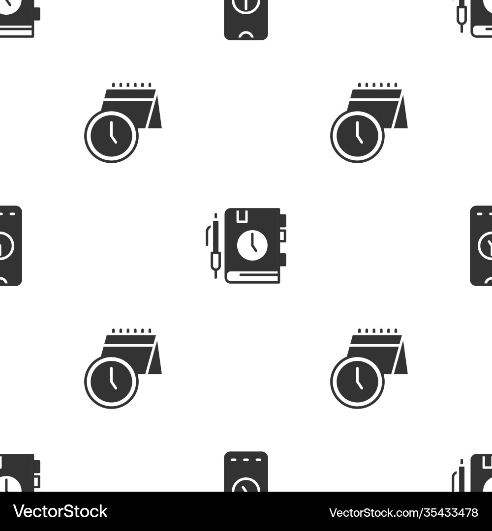 Set alarm clock app mobile daily paper notepad Set alarm clock app mobile daily paper notepad Vector Image