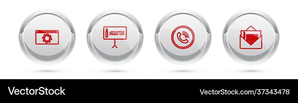 Set line setting information phone call Vector Image