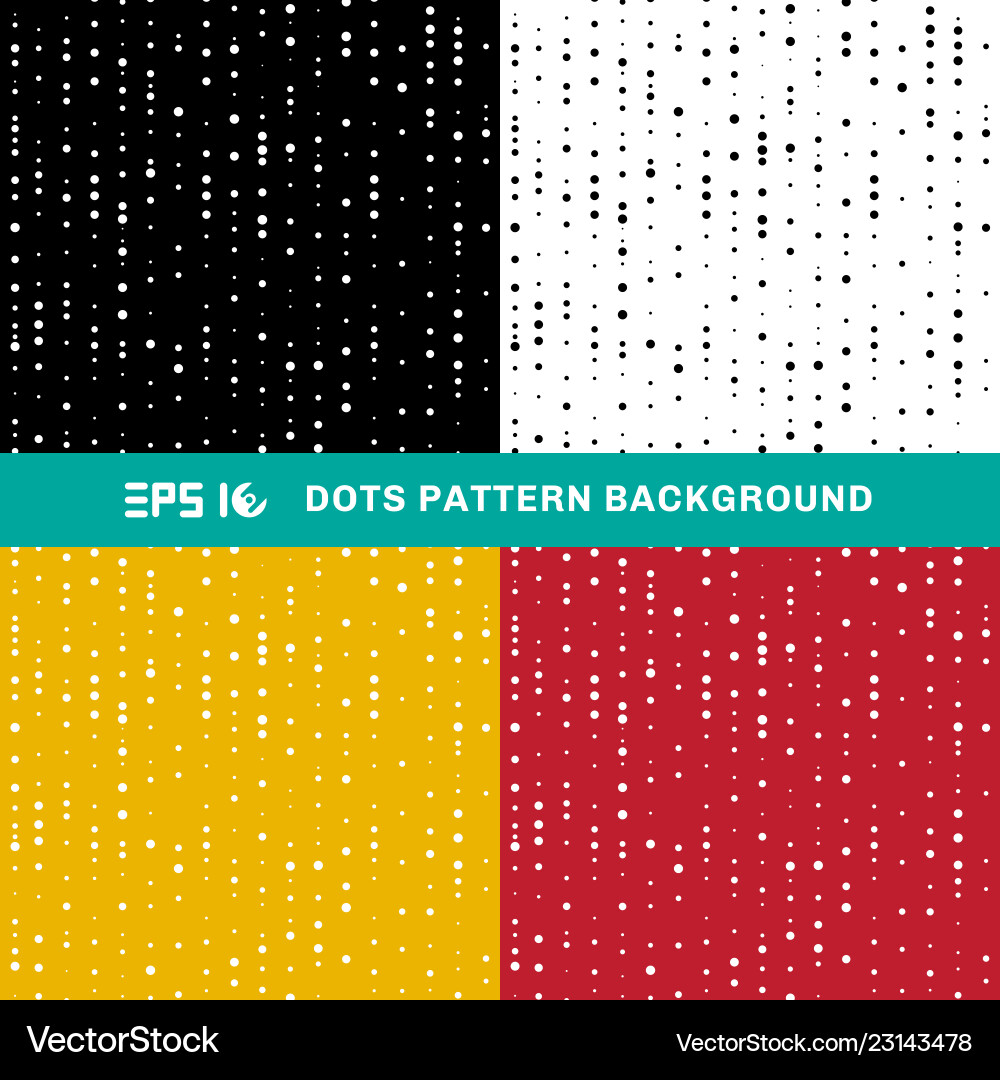 Set of abstract geometric dots pattern circles vector image