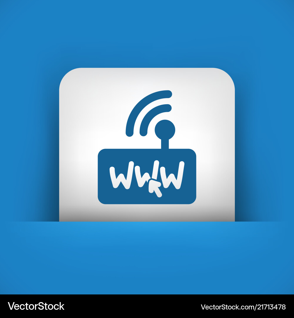 Web connection click icon Vector Image