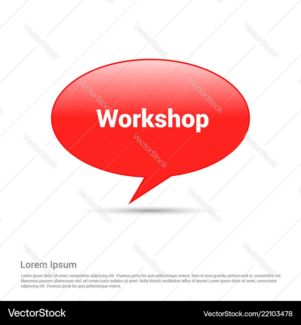 Workshop typography with elegant design Vector Image