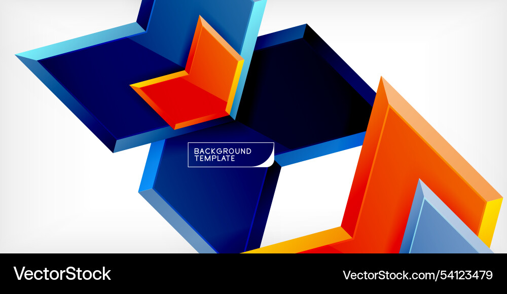 3d arrow techno design template Royalty Free Vector Image