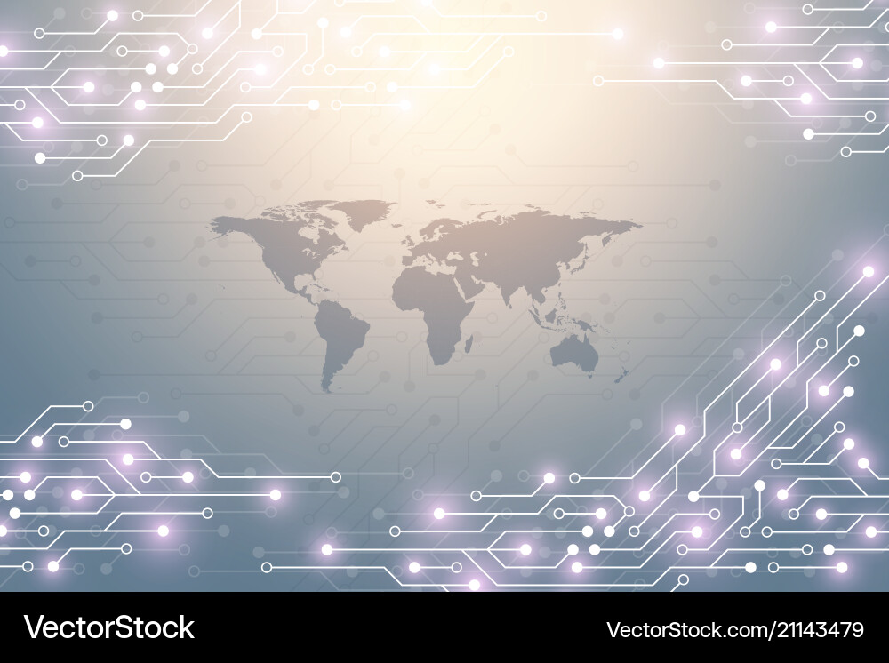 Abstract technology background with circuit board Vector Image