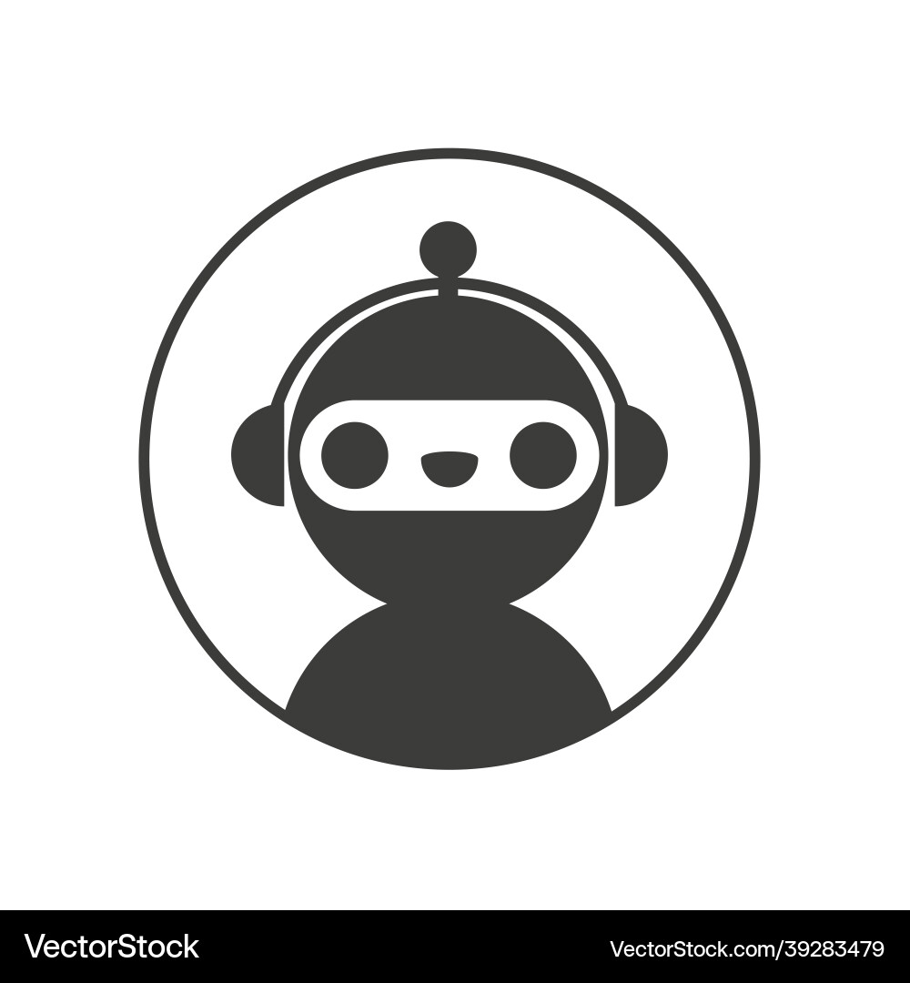 Chat bot robot icon Chat bot robot icon vector image