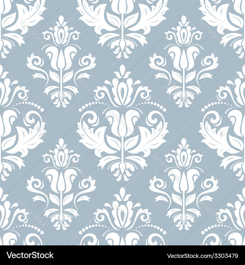 Damask seamless pattern orient background vector image