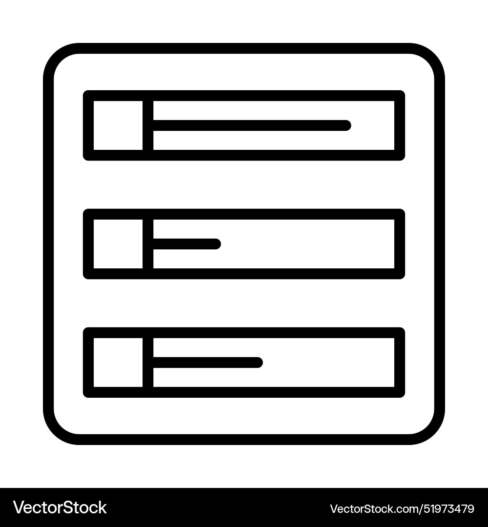 Data database dataset icon in thin line style vector image