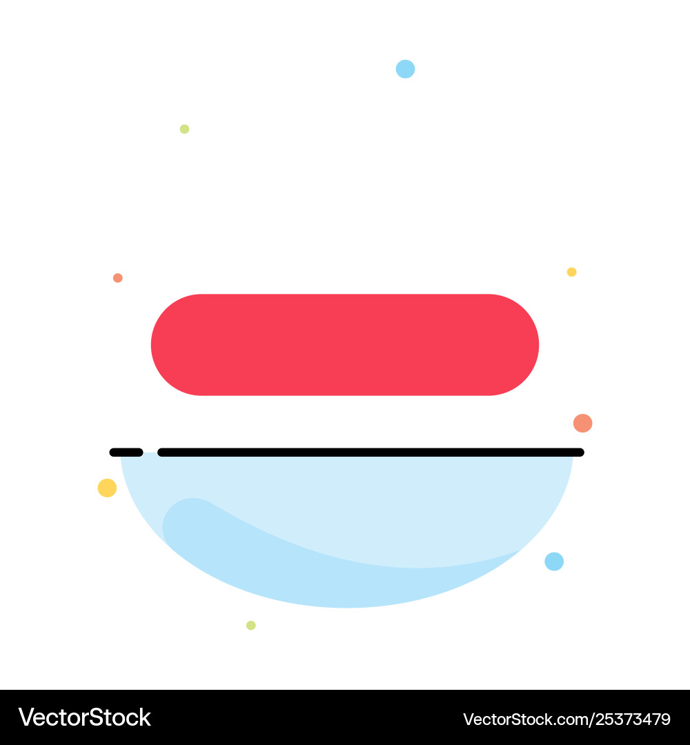 Delete less minus remove abstract flat color icon Delete less minus remove abstract flat color icon vector image
