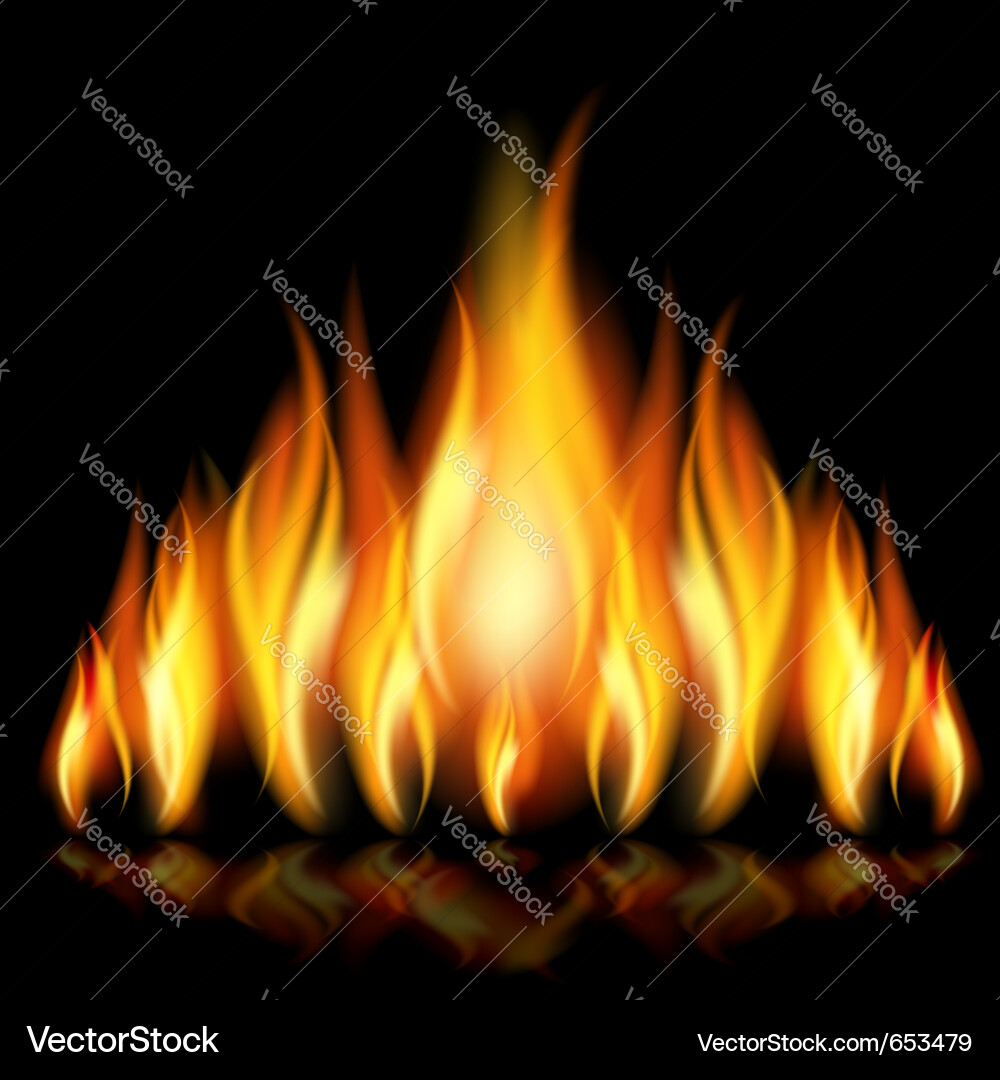 Dynamic Flame Background vector image