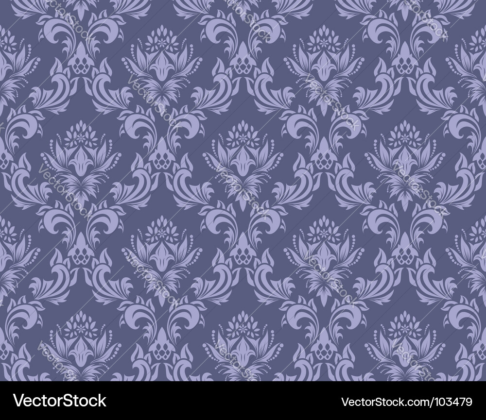 Elegant Floral Damask Vector Image
