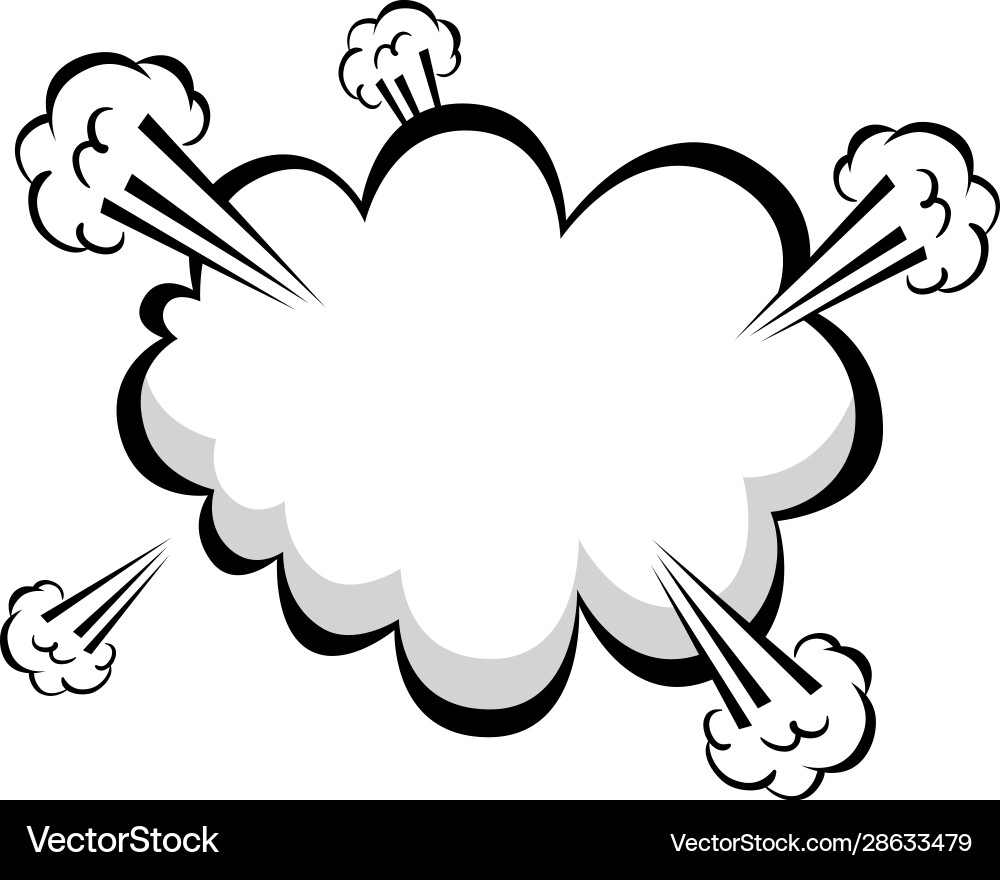Exploding Cloud Pop Art Icon vector image