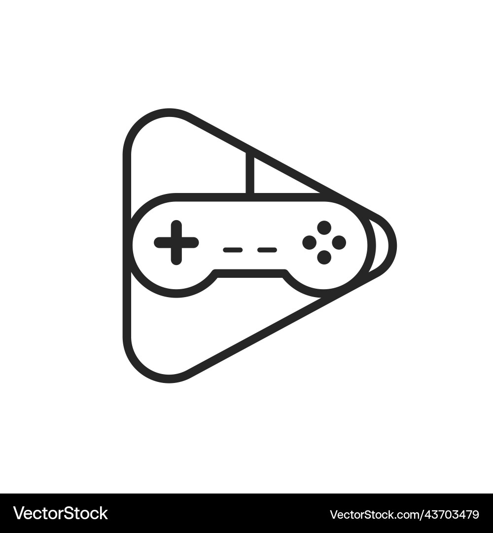 Game controller icon simple gamepad joystick Game controller icon simple gamepad joystick vector image