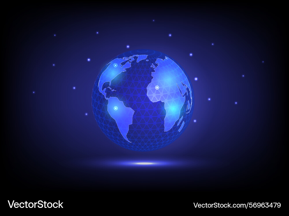 Global business concept with world map lines Global business concept with world map lines vector image