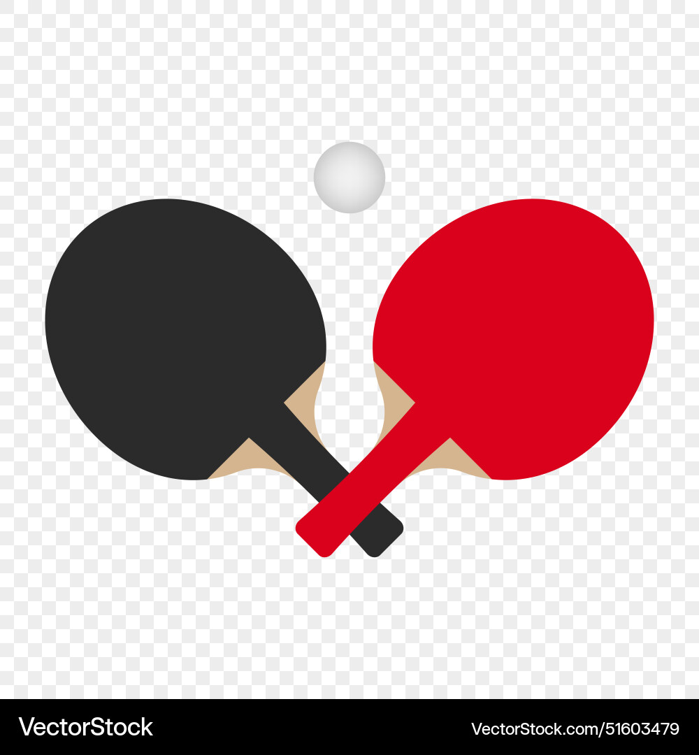 Ping pong rackets sport icon or table Royalty Free Vector