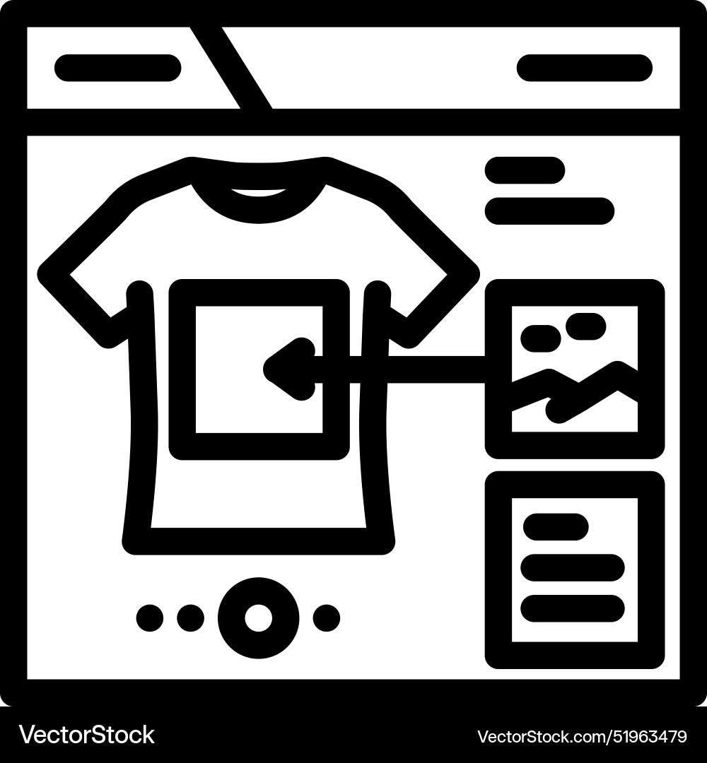 Print on demand line icon Vector Image