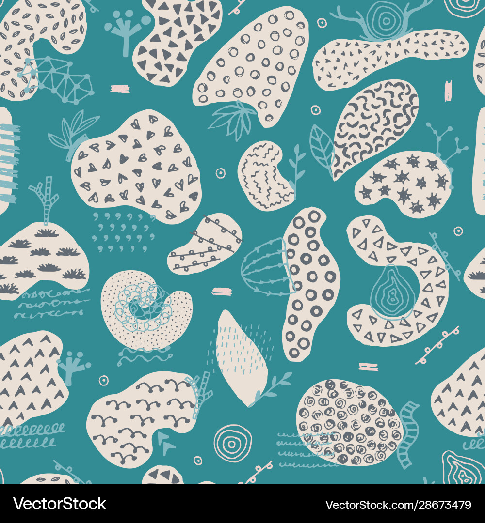 Seamless pattern with hand drawn abstract Seamless pattern with hand drawn abstract vector image
