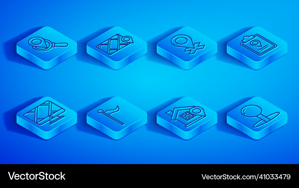 Set line search location city map navigation Set line search location city map navigation Vector Image