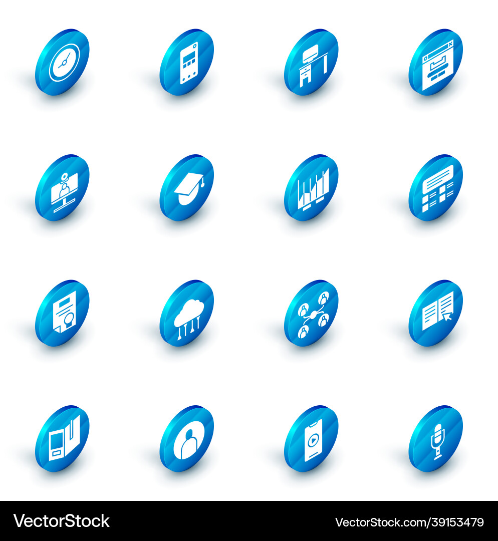 Set mobile phone computer monitor and desk Set mobile phone computer monitor and desk vector image