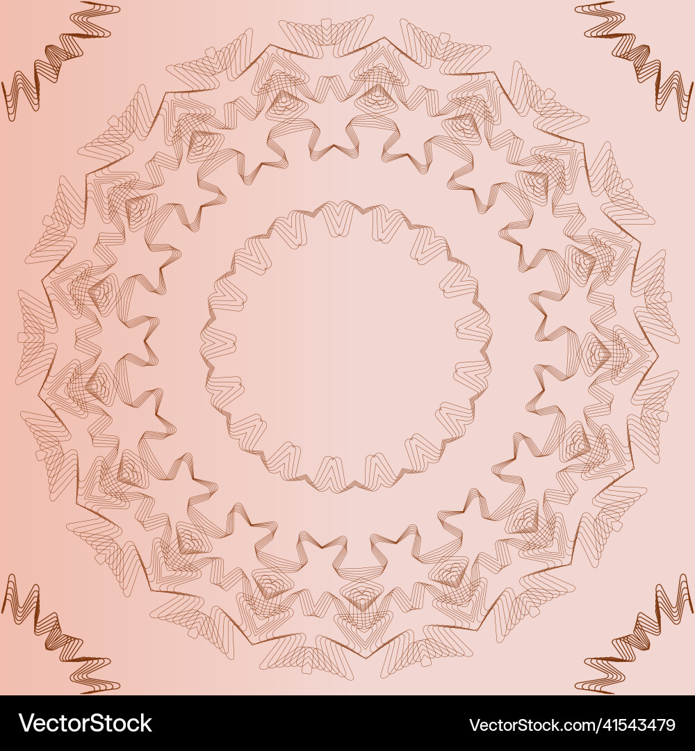 Symmetrical pattern of abstract shapes vector image