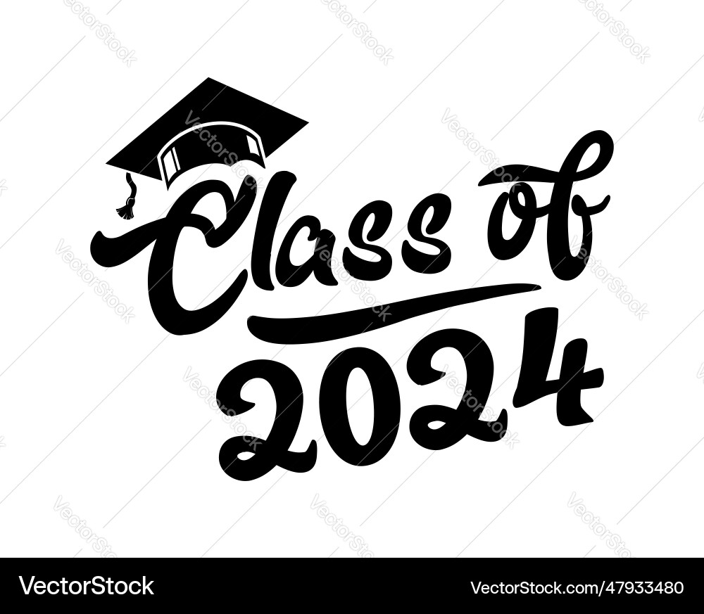 2024 graduate class logo 2024 graduate class logo vector image