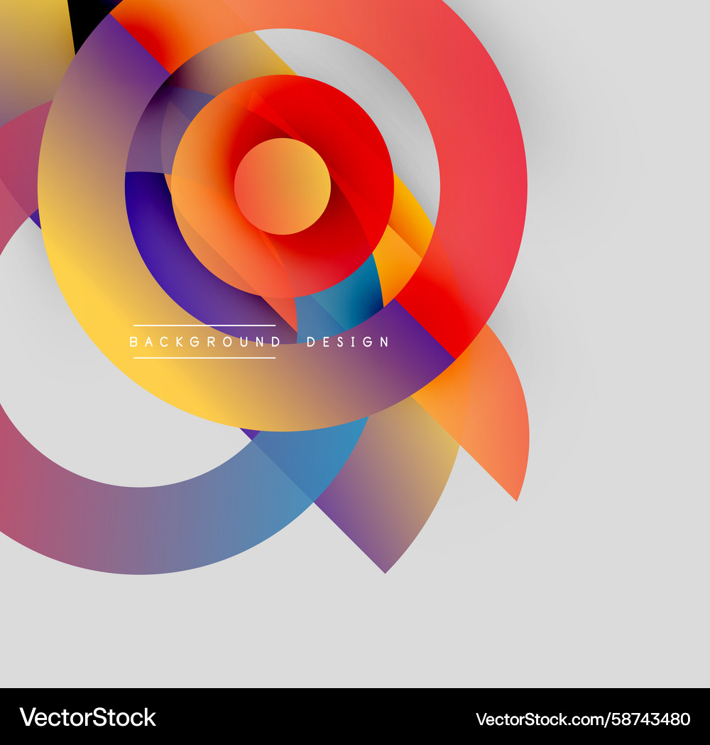 Abstract colorful circles overlap creating Abstract colorful circles overlap creating Vector Image