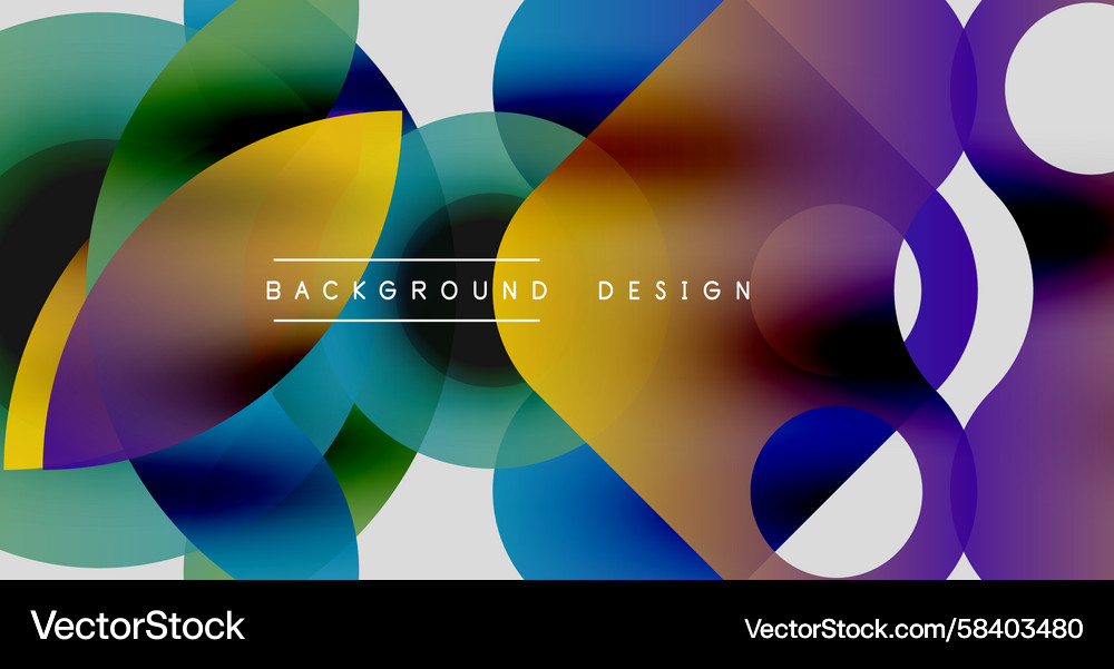 Abstract colorful shapes overlap creating dynamic Abstract colorful shapes overlap creating dynamic Vector Image
