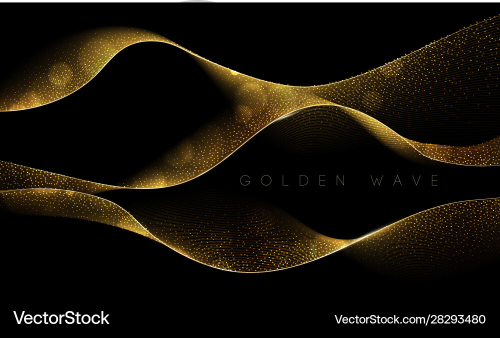 Abstract shiny color gold wave design element Abstract shiny color gold wave design element vector image
