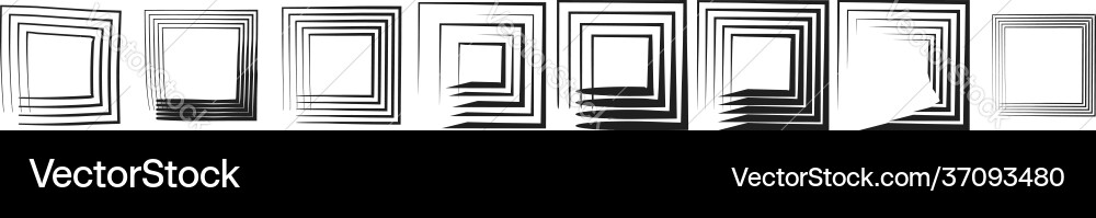 Abstract squares graphics element set Abstract squares graphics element set vector image
