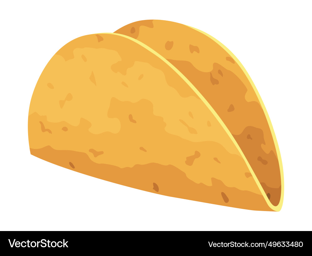 Corn tortilla as taco ingredients roasted lavash Corn tortilla as taco ingredients roasted lavash vector image