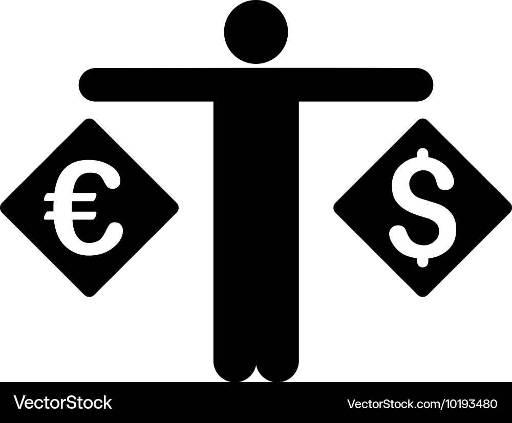 Currency trader flat icon vector image