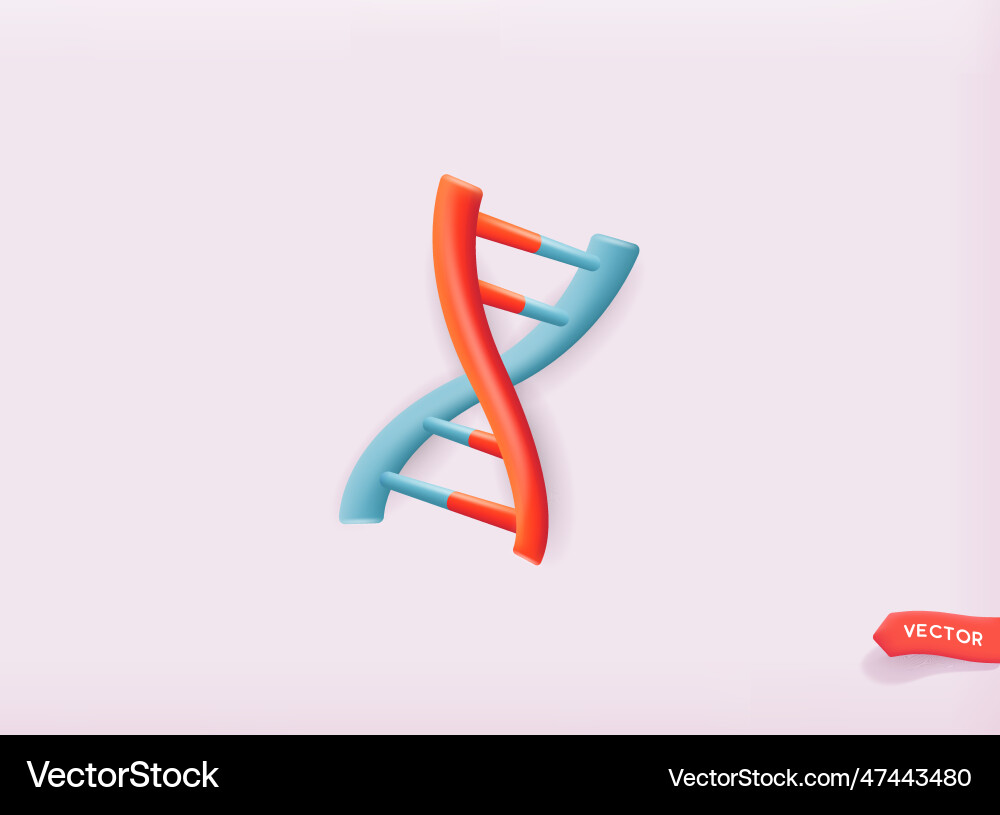 Dna icon in 3d style web Dna icon in 3d style web vector image