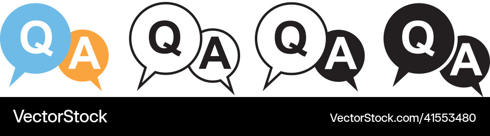 Faq icon questions and answers isolated Faq icon questions and answers isolated vector image