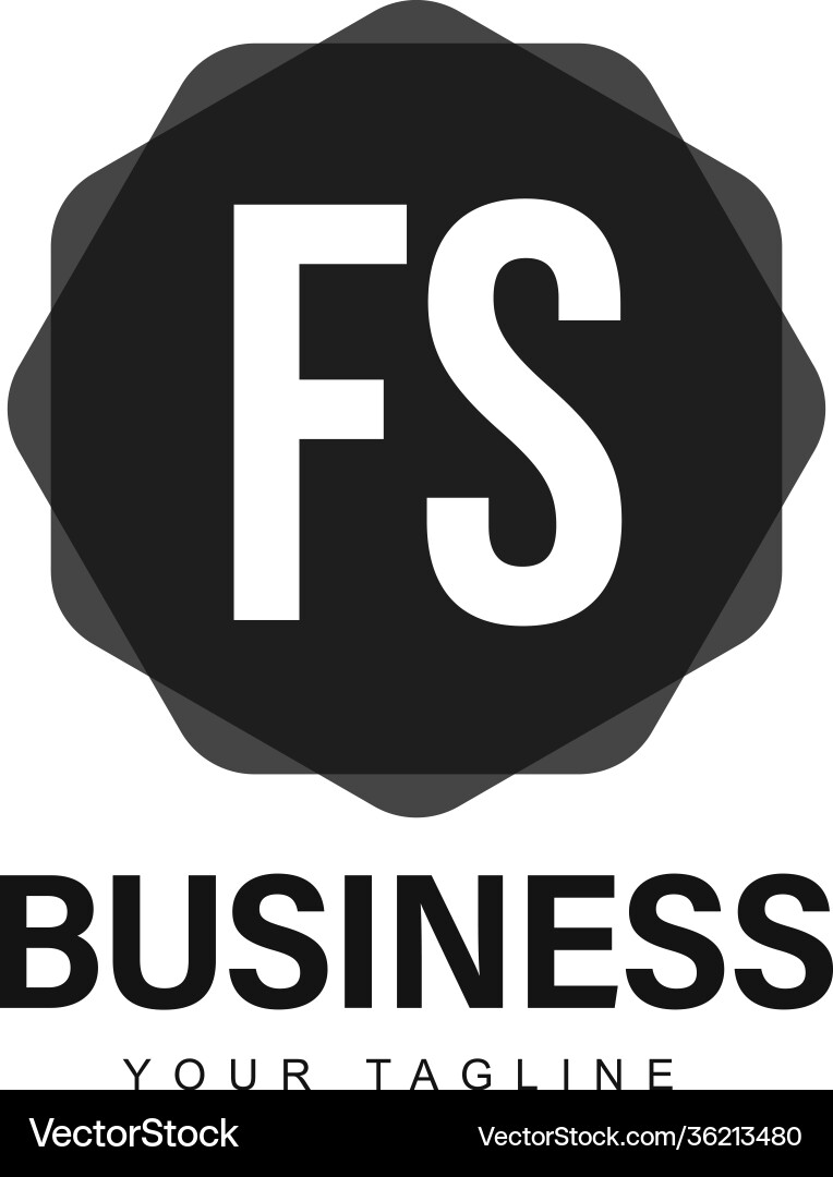 Fs initial a logo design with abstract style Fs initial a logo design with abstract style vector image