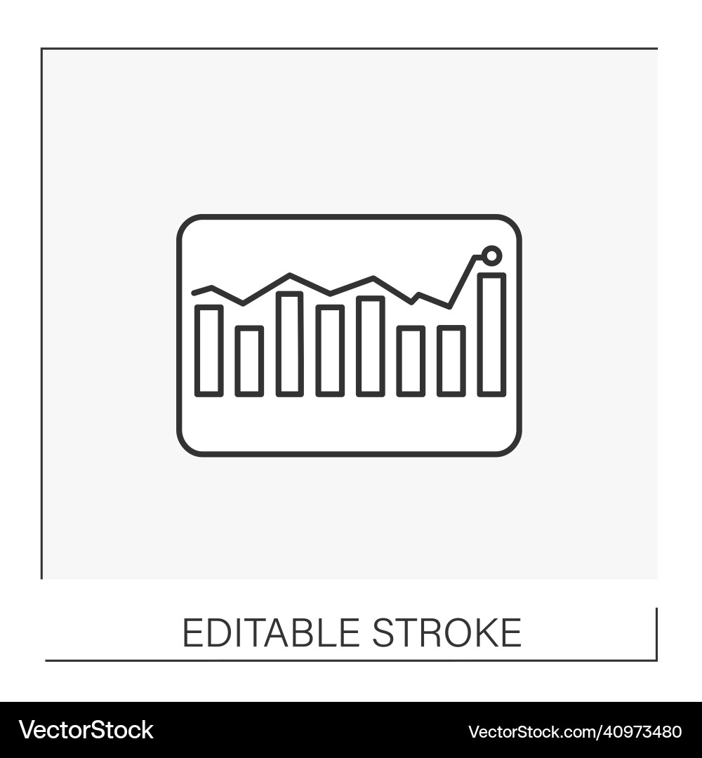Graph line icon Graph line icon vector image