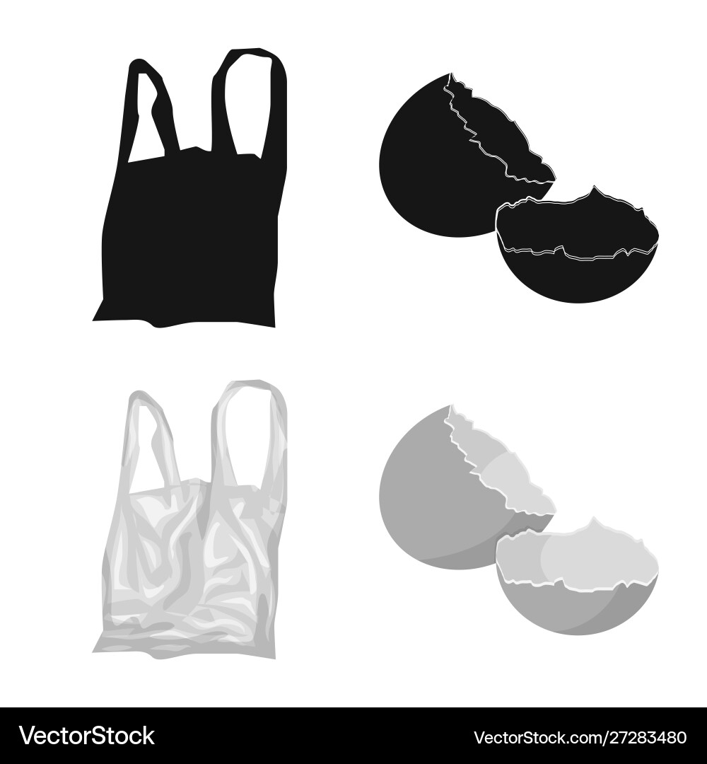Isolated object refuse and junk symbol set vector image