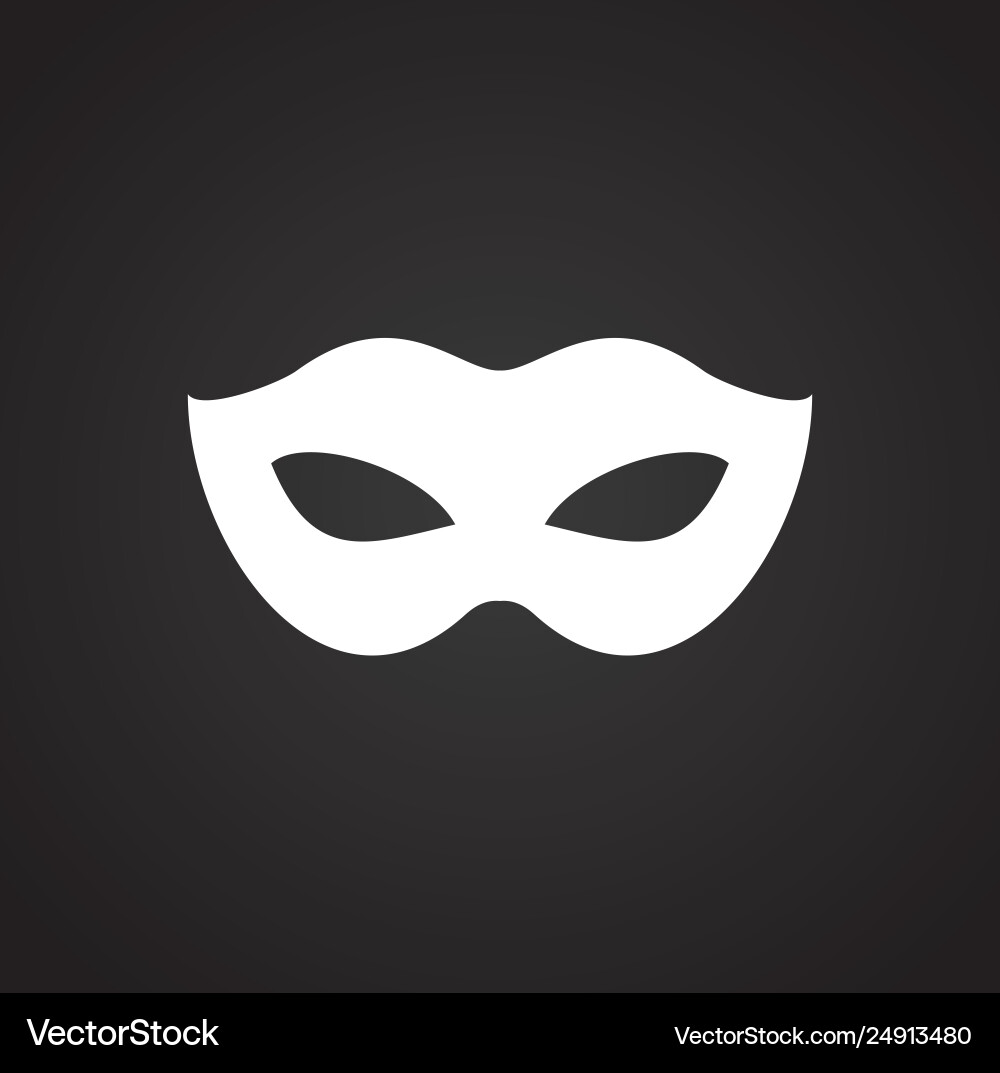Masks icon on background for graphic and web Masks icon on background for graphic and web vector image