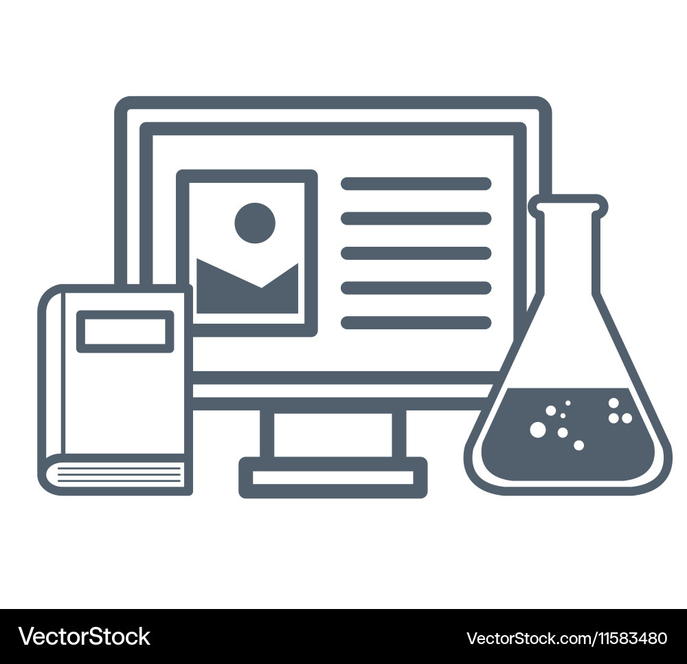 Monitor desktop computer icon Vector Image