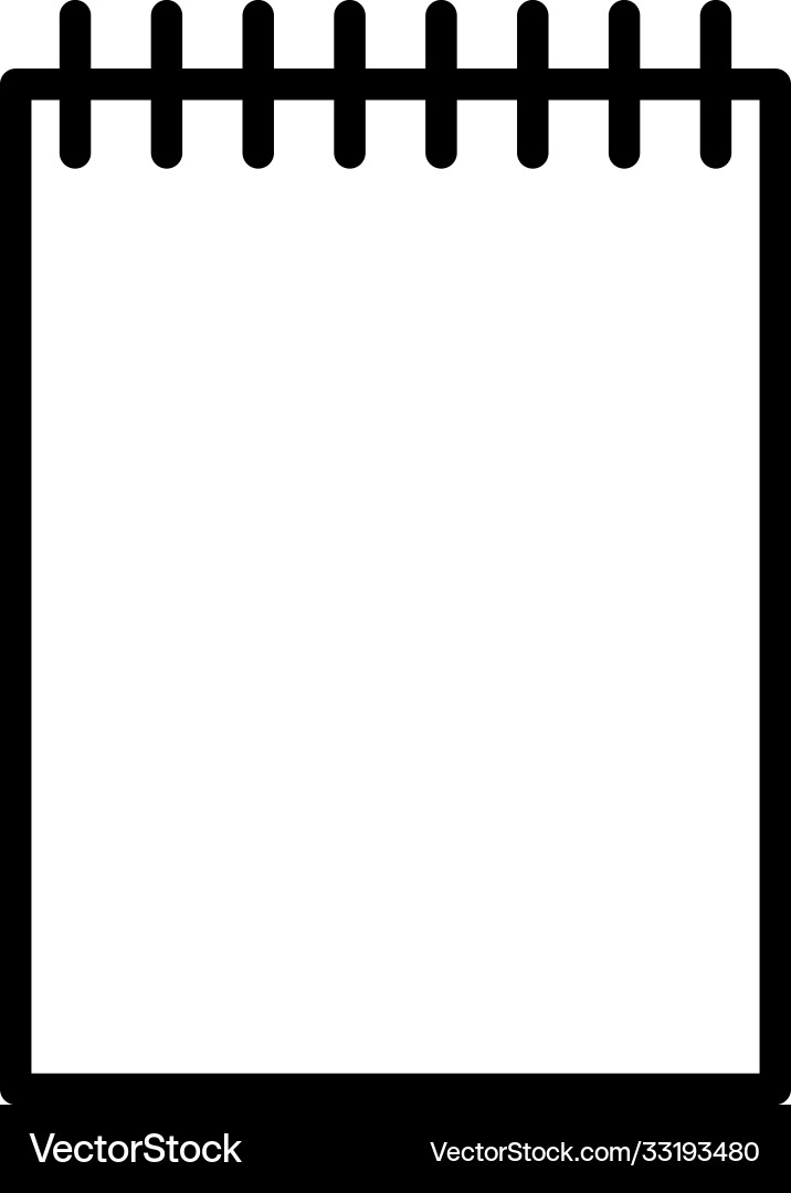 Notebook line icon Notebook line icon Vector Image