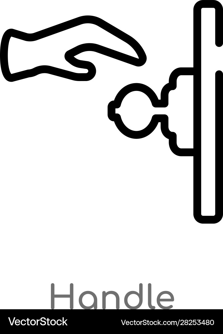 Outline handle icon isolated black simple line vector image
