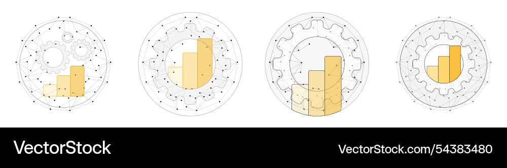Power bi global data visualisation for statistics Power bi global data visualisation for statistics vector image